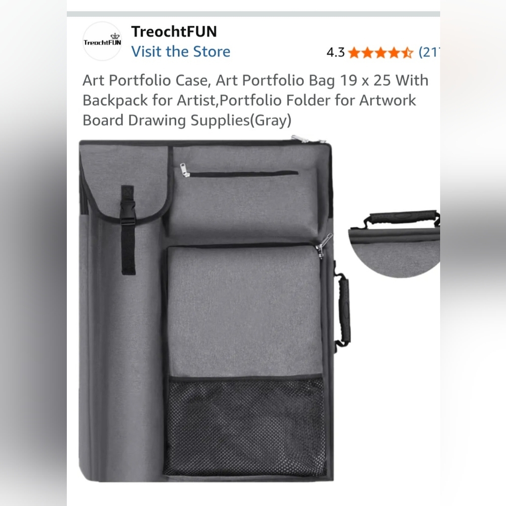 TreochtFUN Gray Art Portfolio Bag